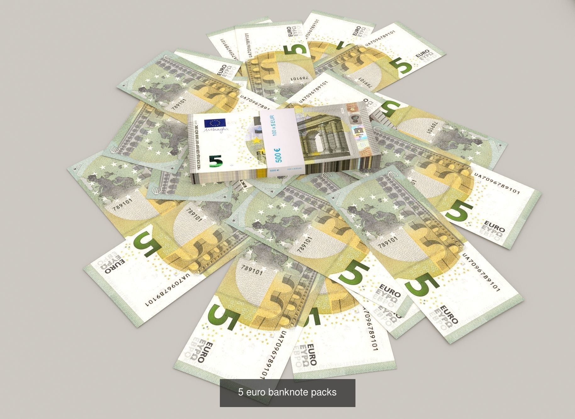 Euro banknote packs collection _3