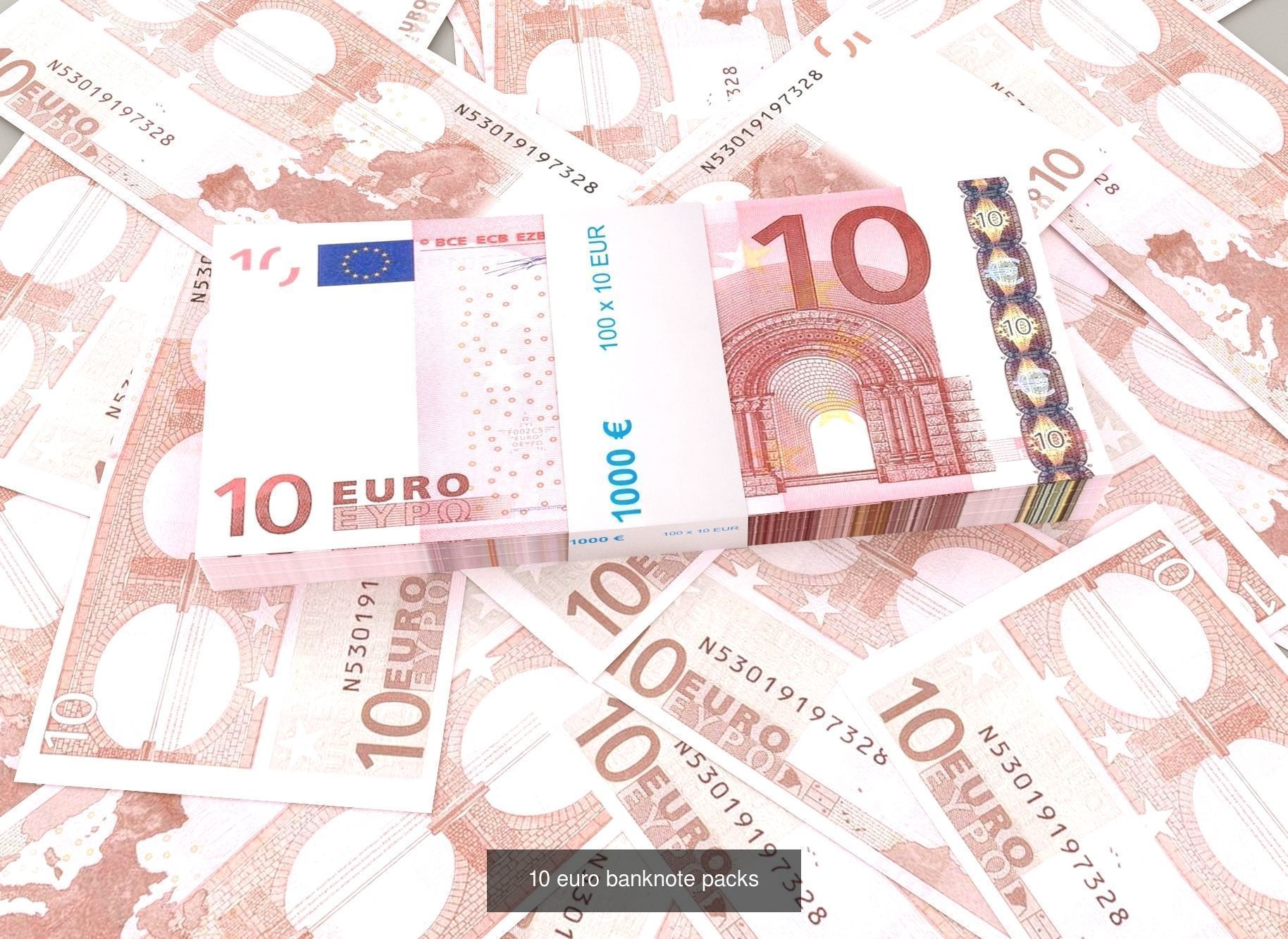 Euro banknote packs collection _2