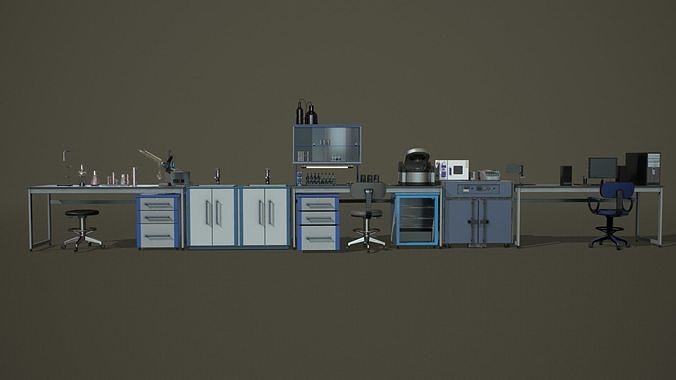 LaboratorPACK PBR Low-poly 3D model