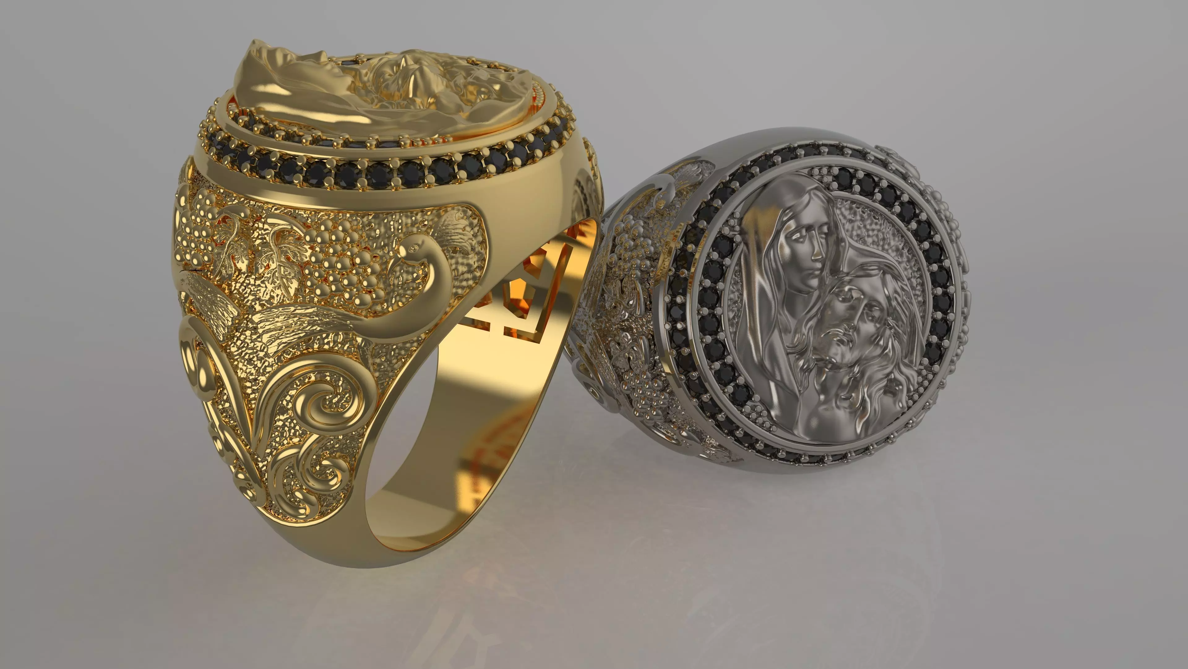 Jesus ring for mens 3D print model