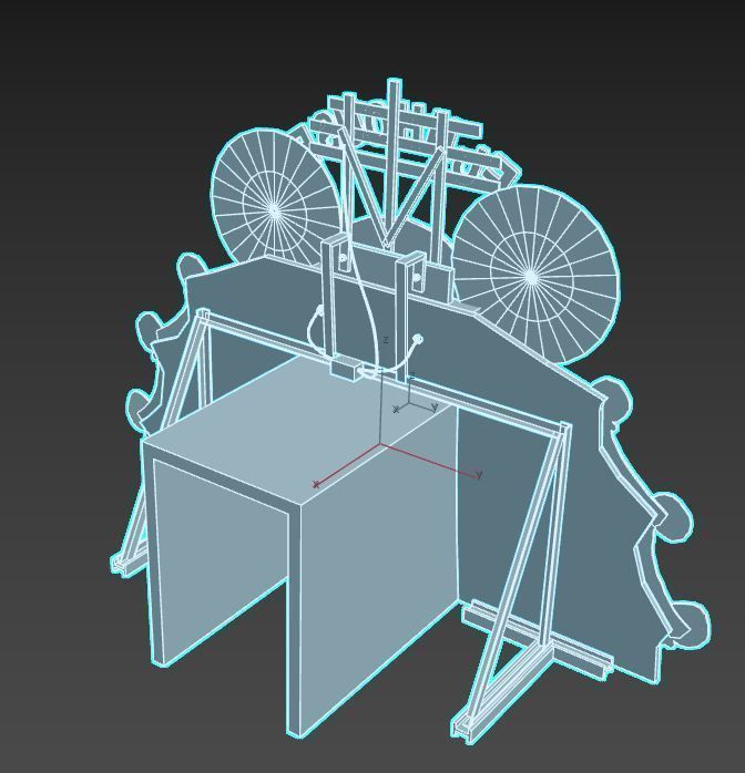 Old  Funhouse Entrance Low-poly 3D model_14