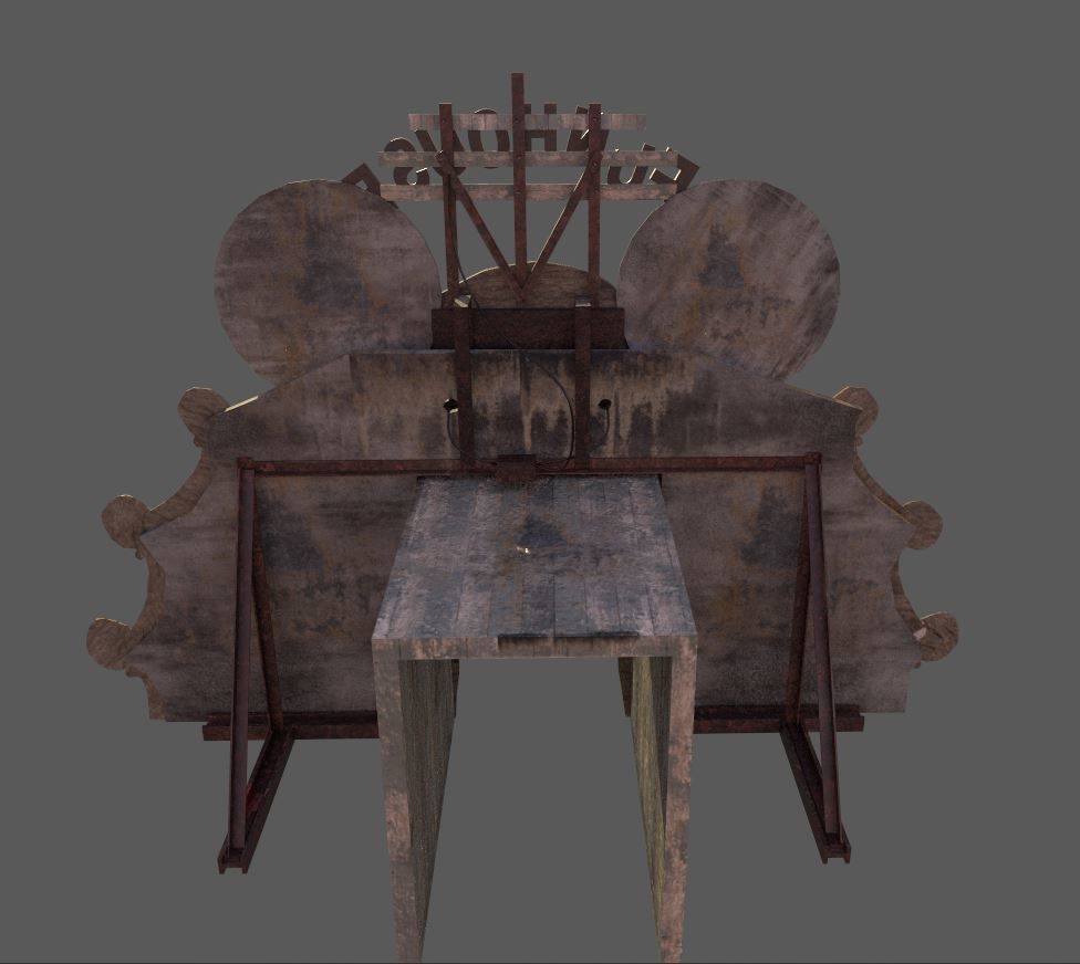 Old  Funhouse Entrance Low-poly 3D model_11