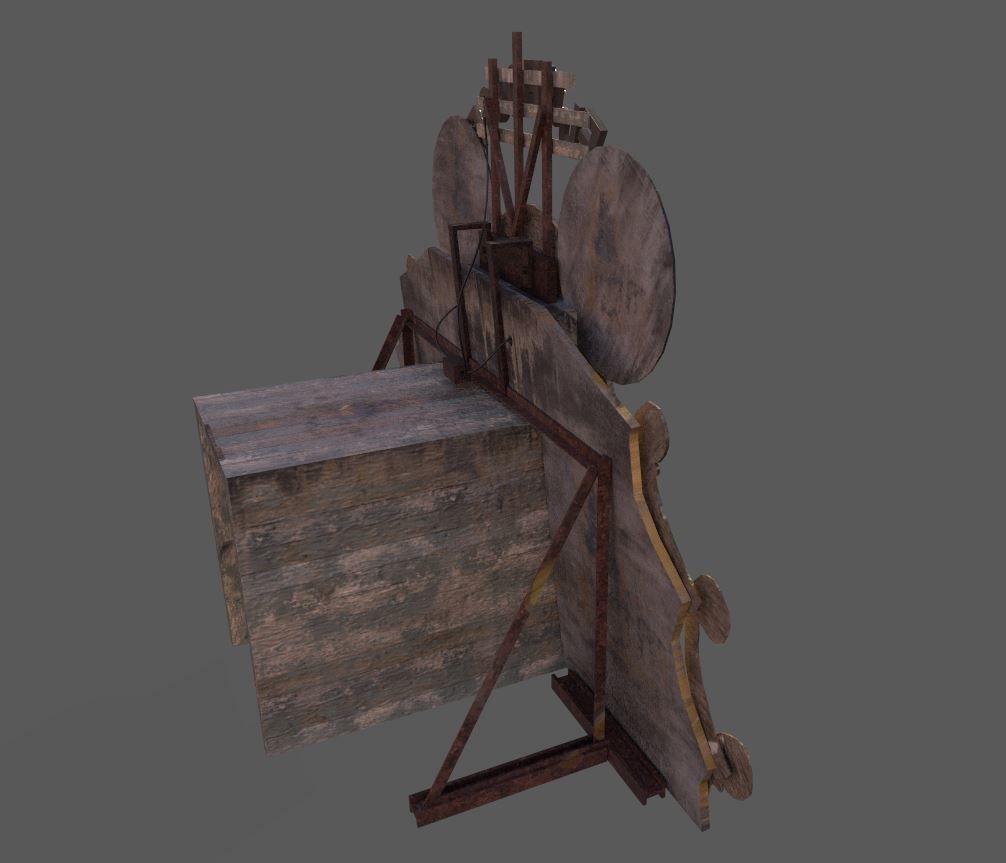 Old  Funhouse Entrance Low-poly 3D model_12