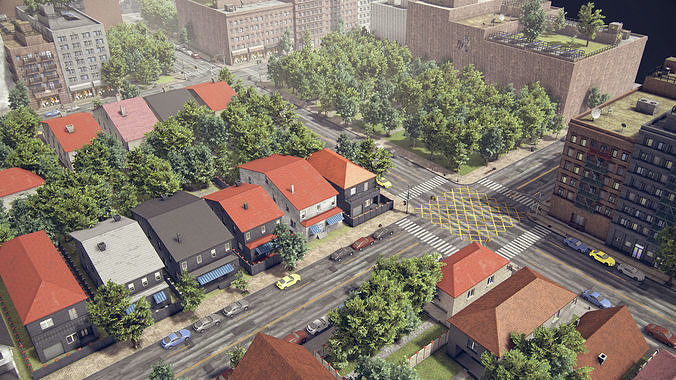 Realistic Realistic Unity City 4 Low-poly 3D model 7