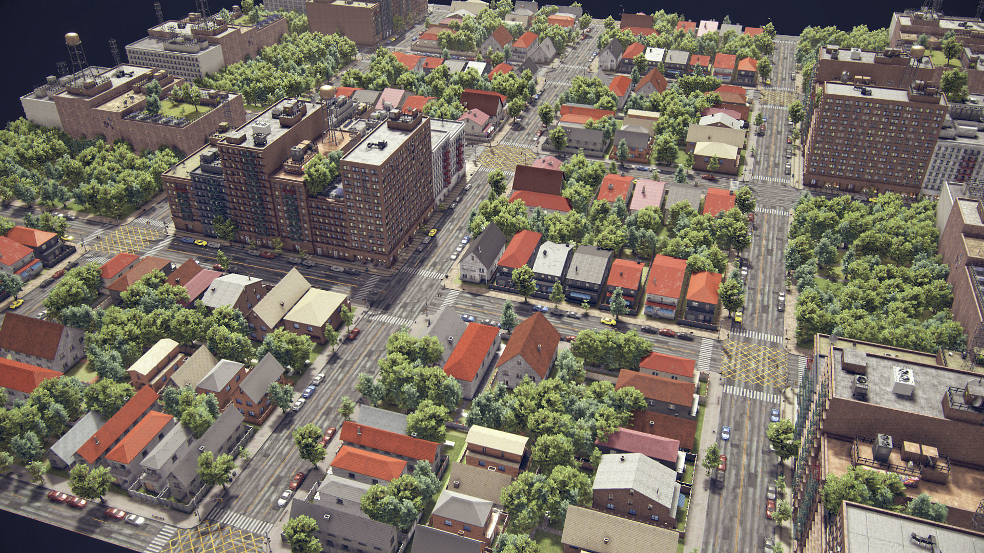 Realistic Realistic Unity City 4 Low-poly 3D model_29