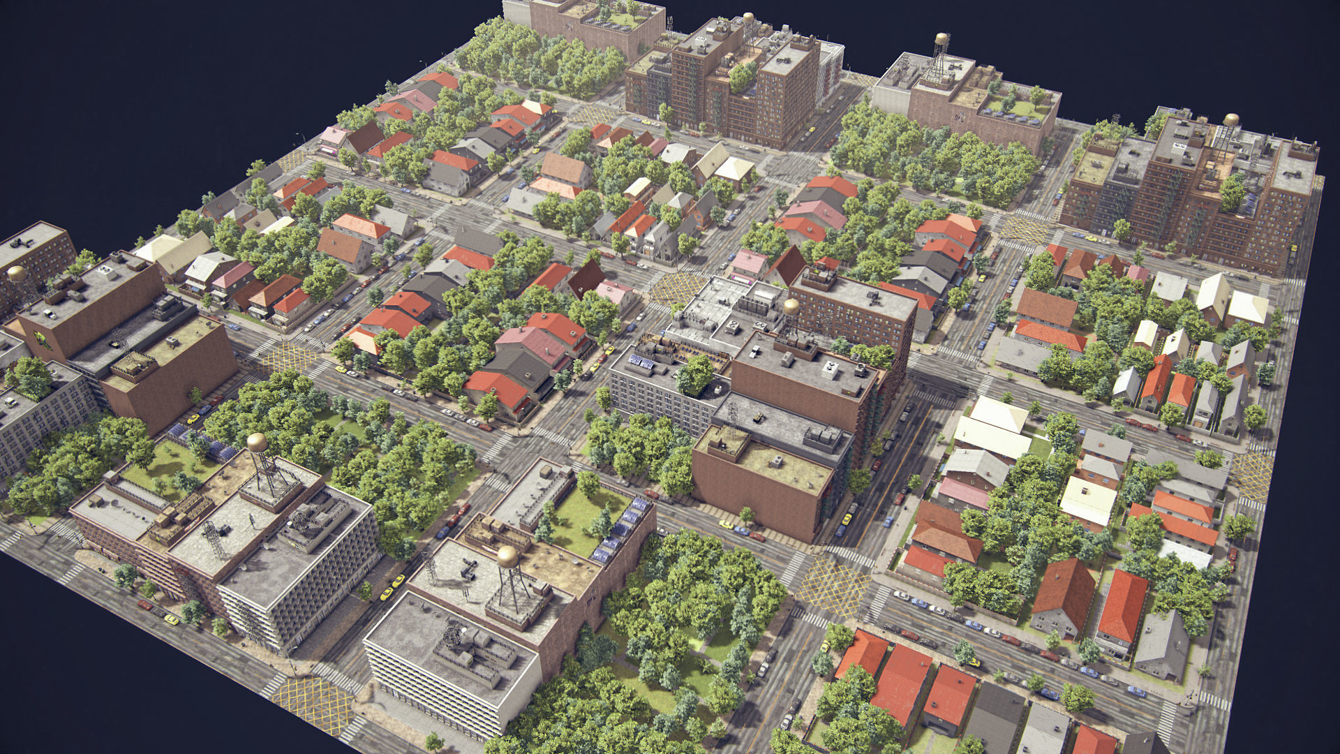 Realistic Realistic Unity City 4 Low-poly 3D model_32