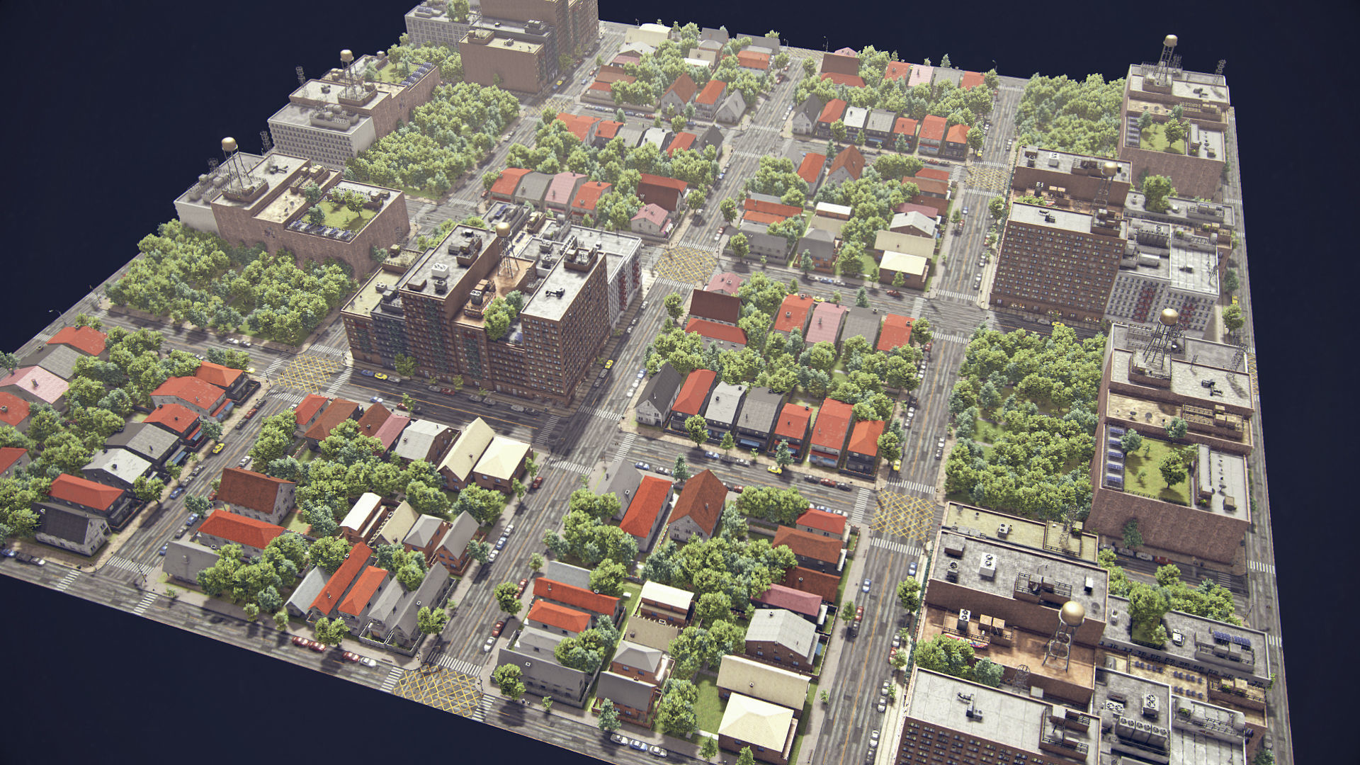 Realistic Realistic Unity City 4 Low-poly 3D model_33