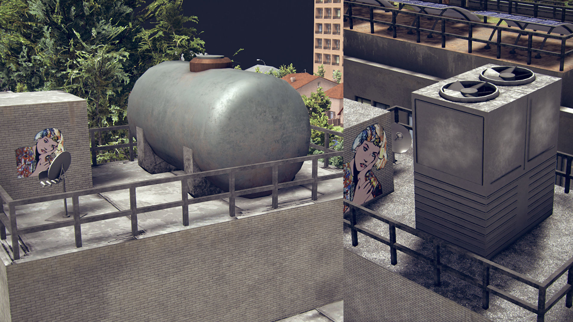 Realistic Realistic Unity City 4 Low-poly 3D model_17