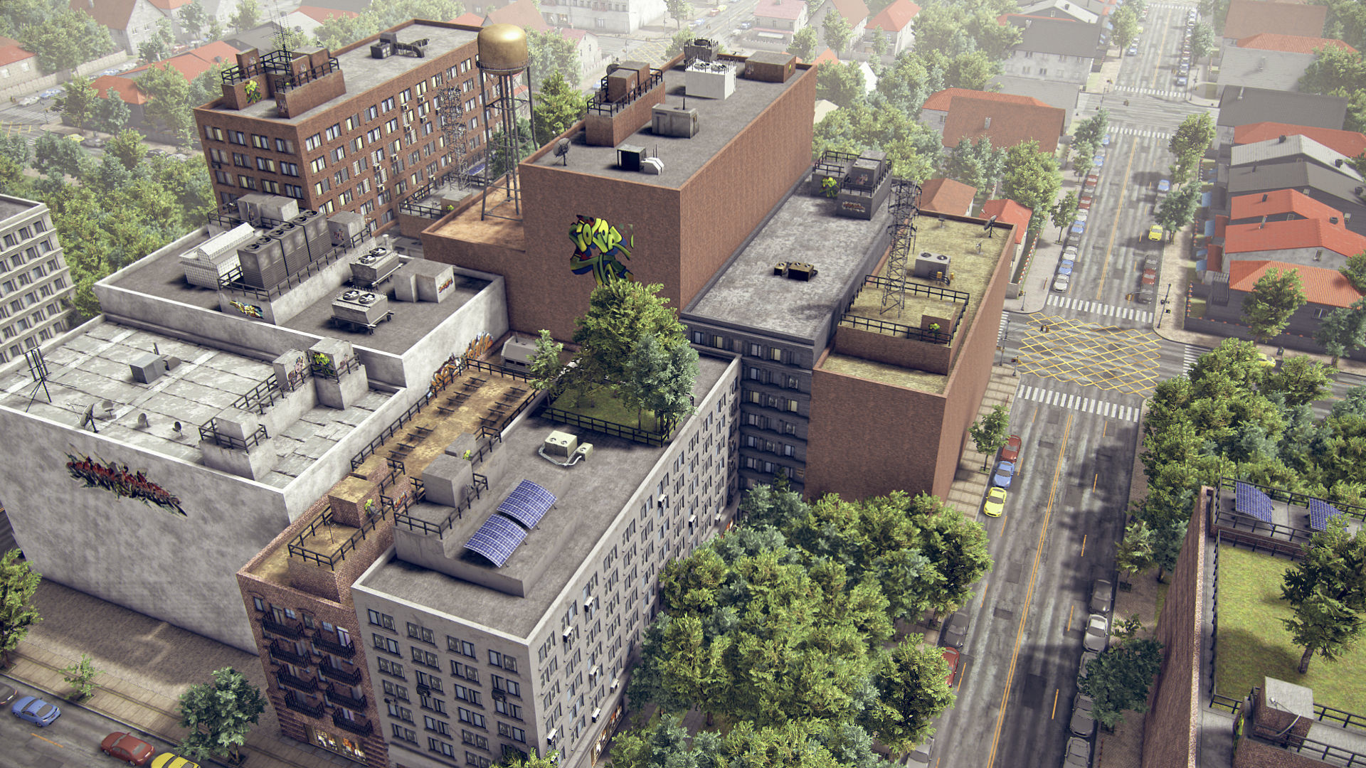 Realistic Realistic Unity City 4 Low-poly 3D model_7