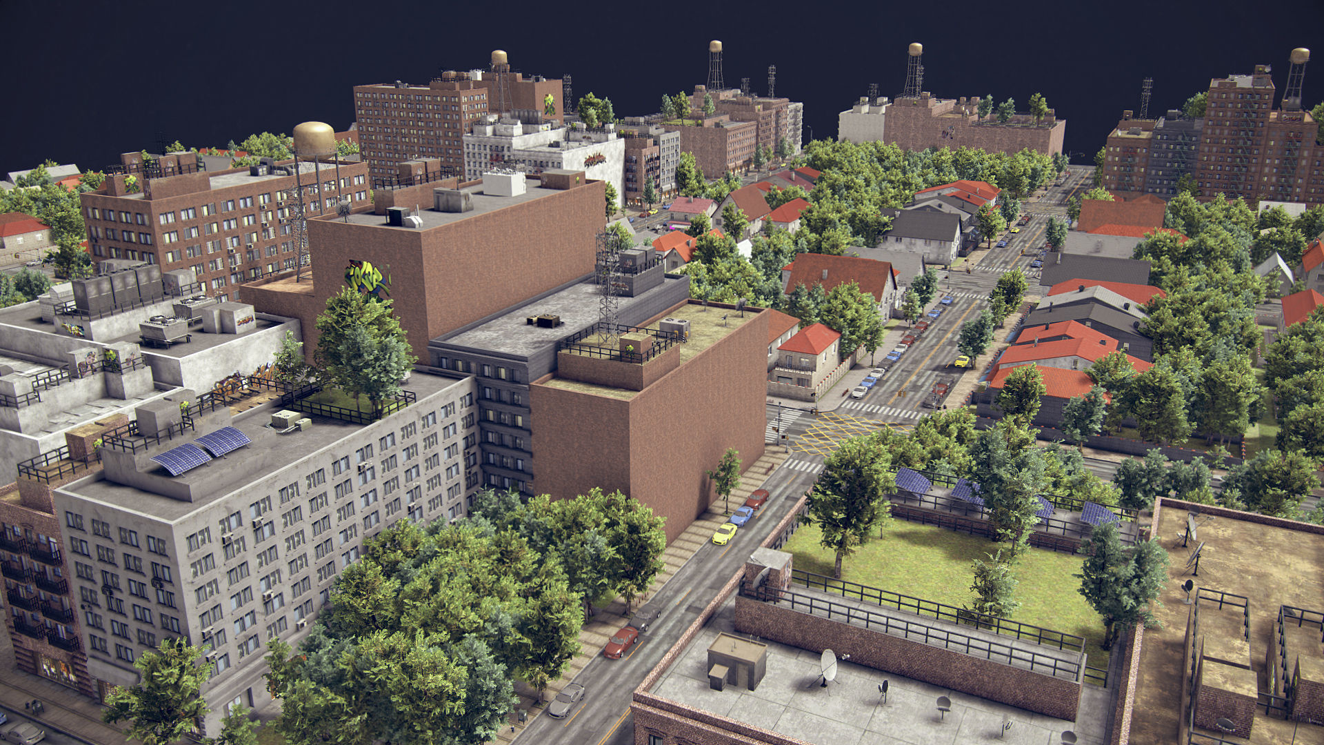 Realistic Realistic Unity City 4 Low-poly 3D model_21