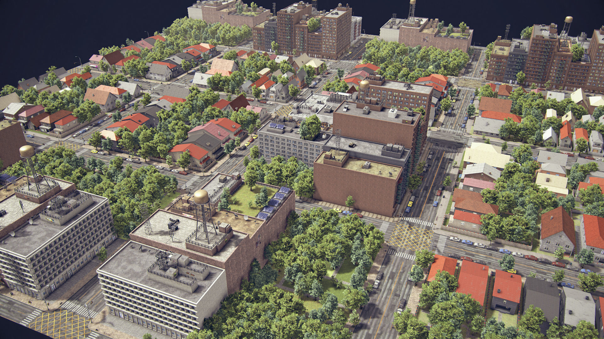 Realistic Realistic Unity City 4 Low-poly 3D model_28