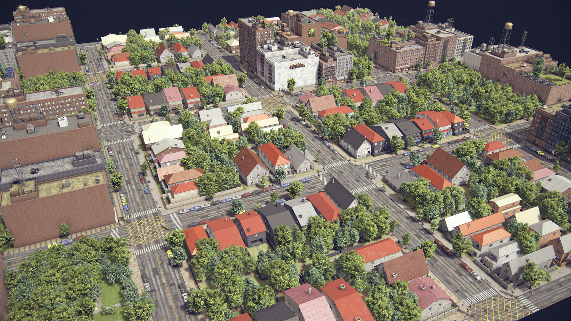 Realistic Realistic Unity City 4 Low-poly 3D model_27