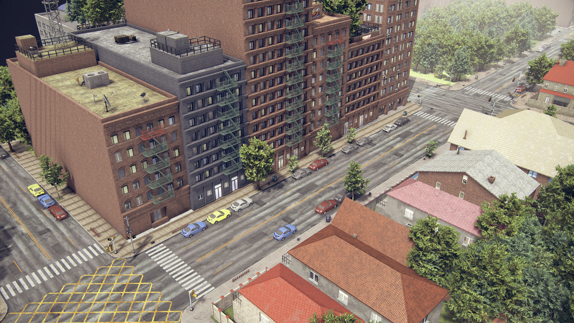 Realistic Realistic Unity City 4 Low-poly 3D model_8