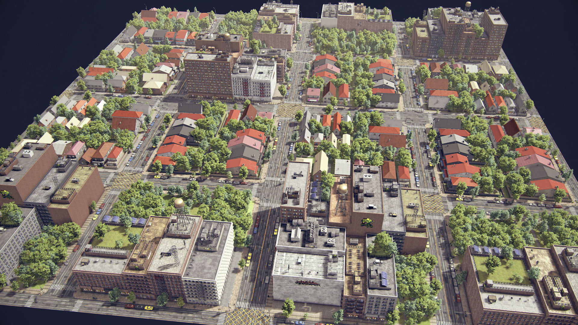 Realistic Realistic Unity City 4 Low-poly 3D model_31