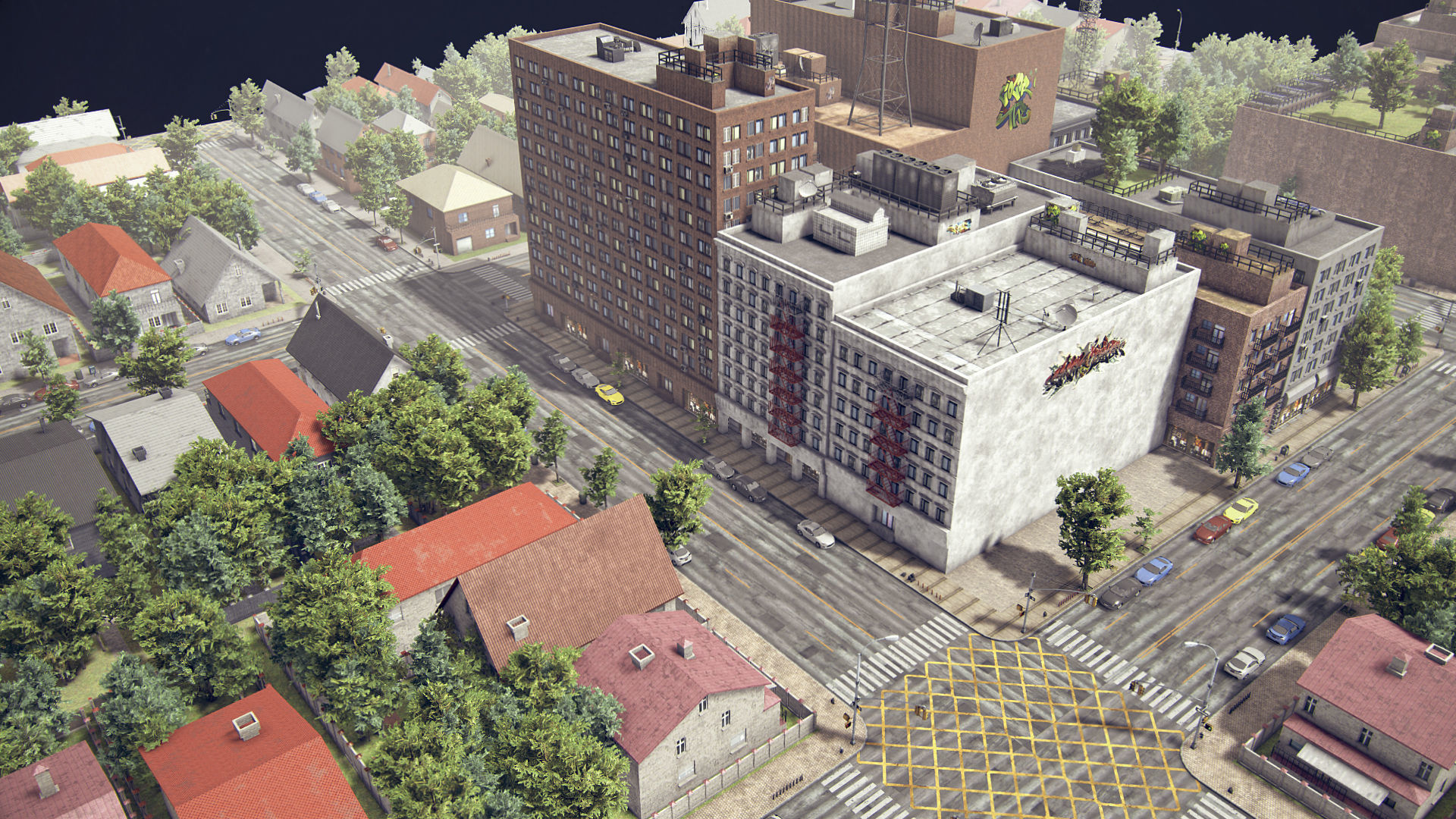 Realistic Realistic Unity City 4 Low-poly 3D model_2