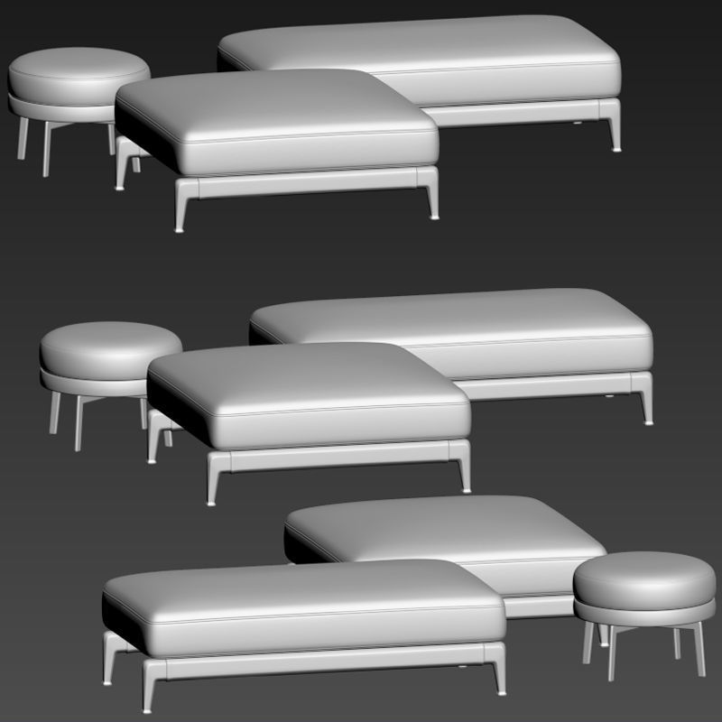 Feel Good Ottoman 3D model_3