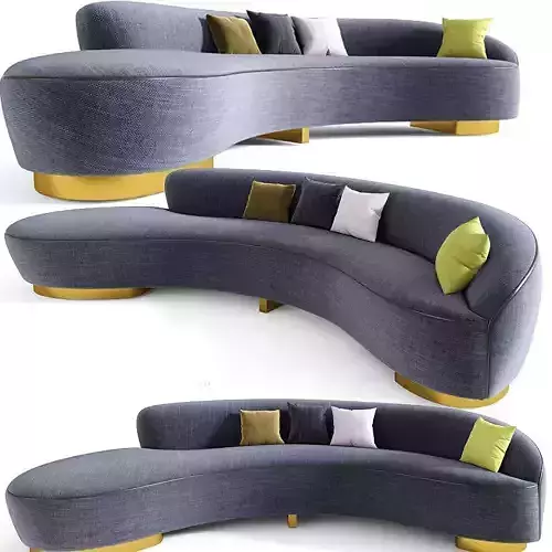 Freeform Curved Sofa Vladimir Kagan
