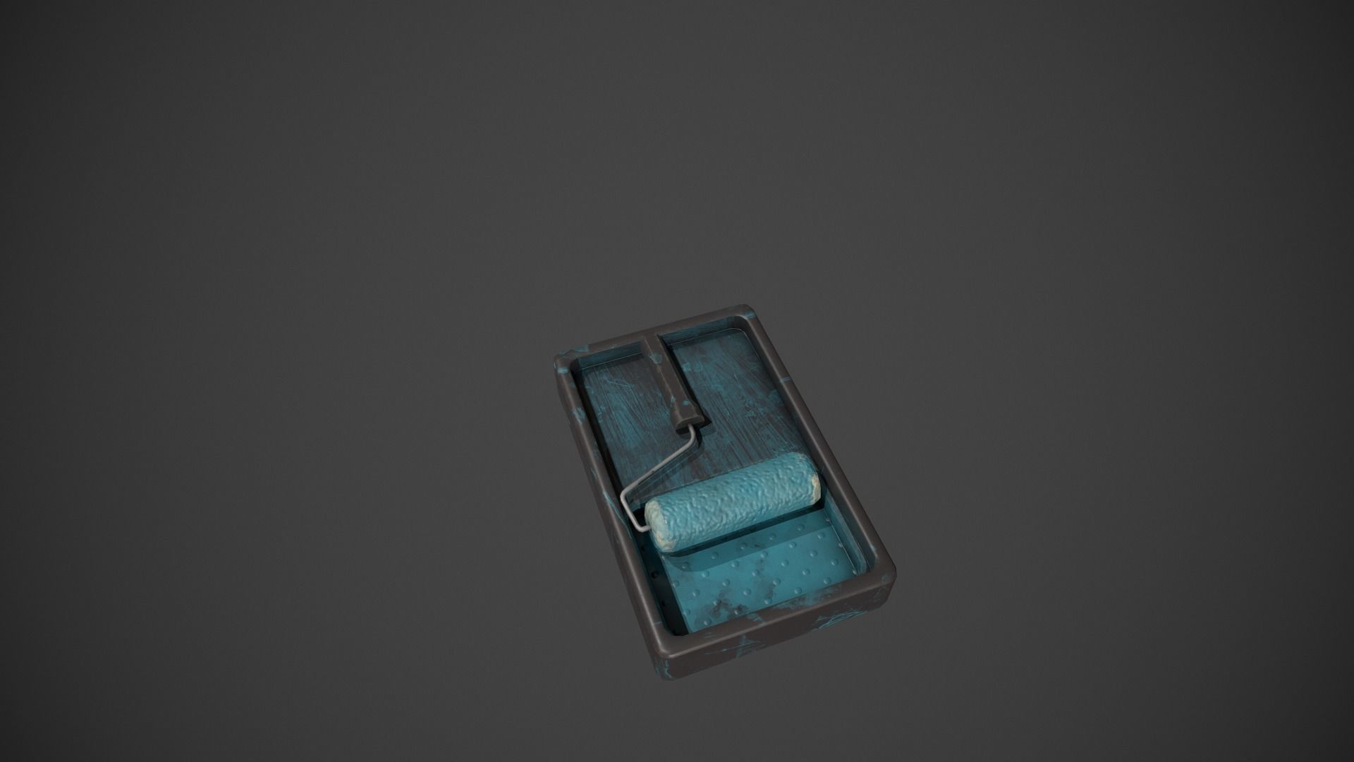 Paint Roller and Tray - Color Variations Low-poly 3D model_8