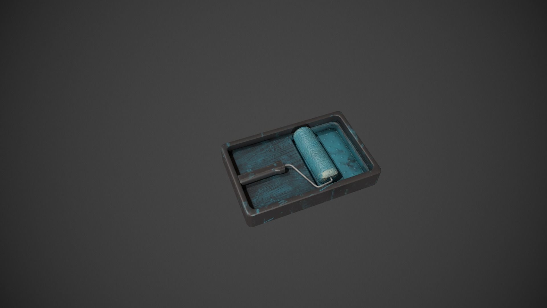 Paint Roller and Tray - Color Variations Low-poly 3D model_10