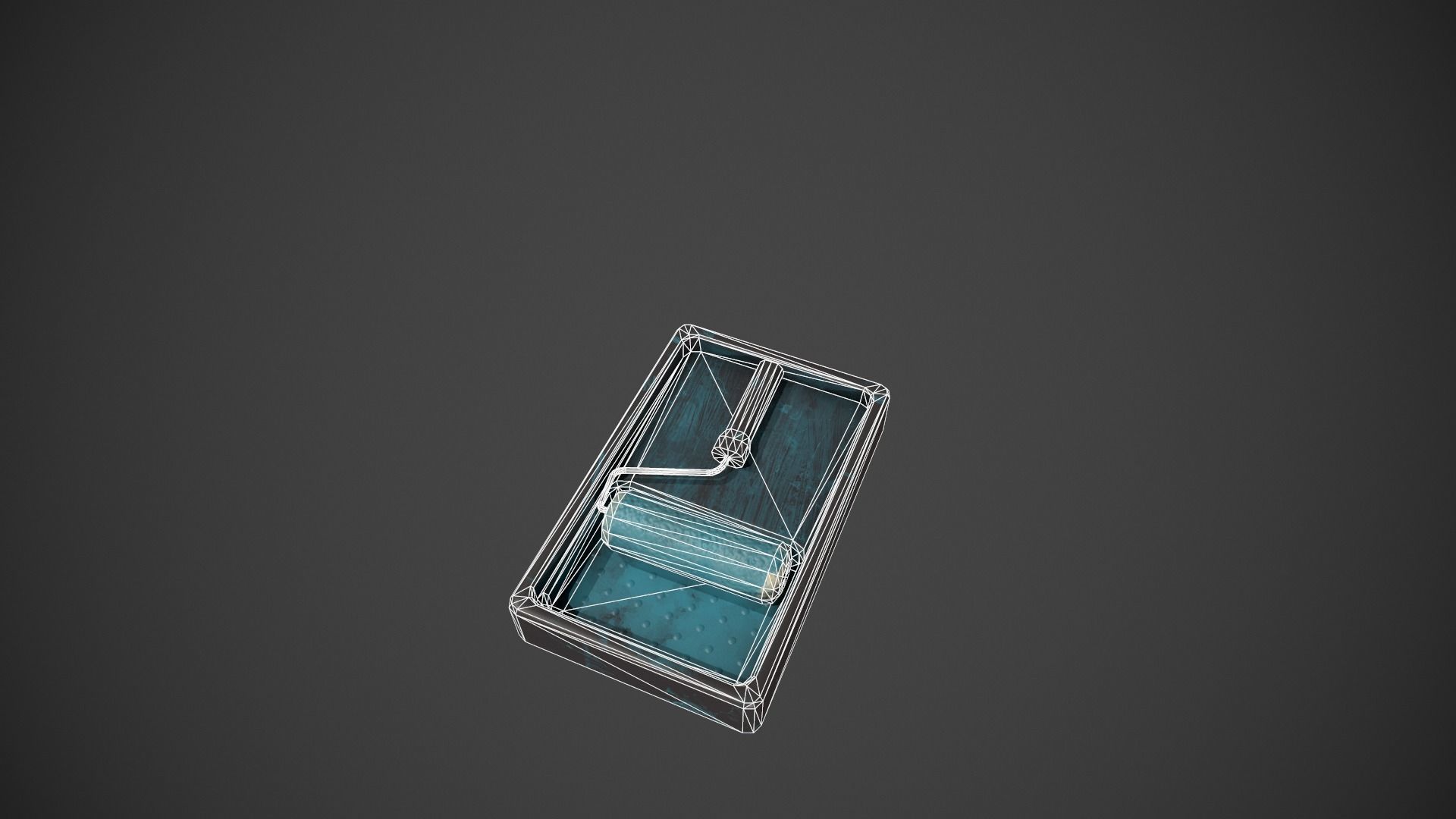Paint Roller and Tray - Color Variations Low-poly 3D model_17