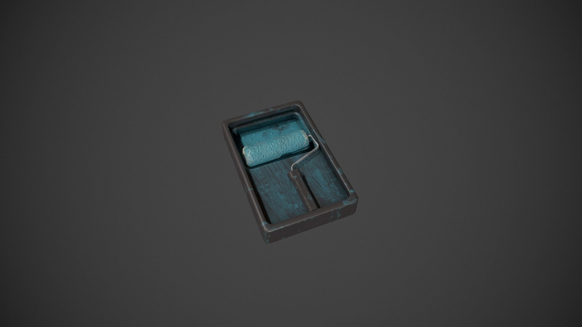 Paint Roller and Tray - Color Variations Low-poly 3D model_12