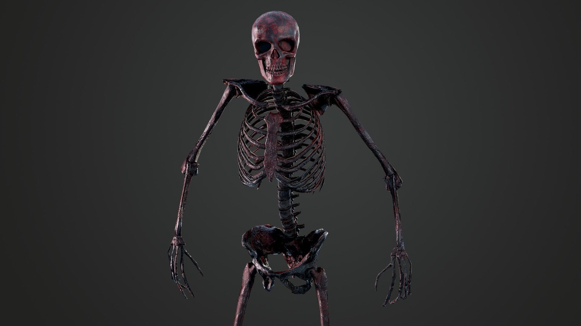 Skeleton Humanoid - Game Ready Low-poly 3D model_7