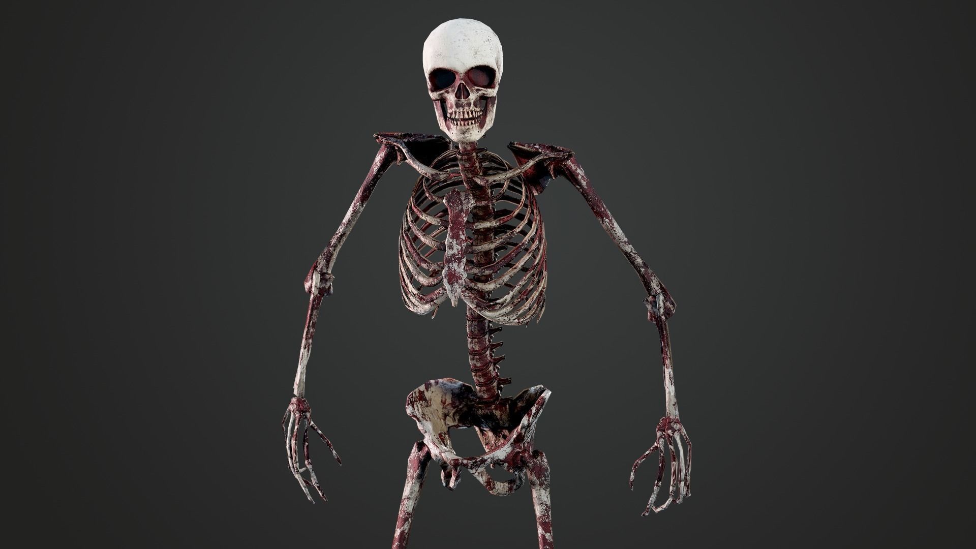 Skeleton Humanoid - Game Ready Low-poly 3D model_4