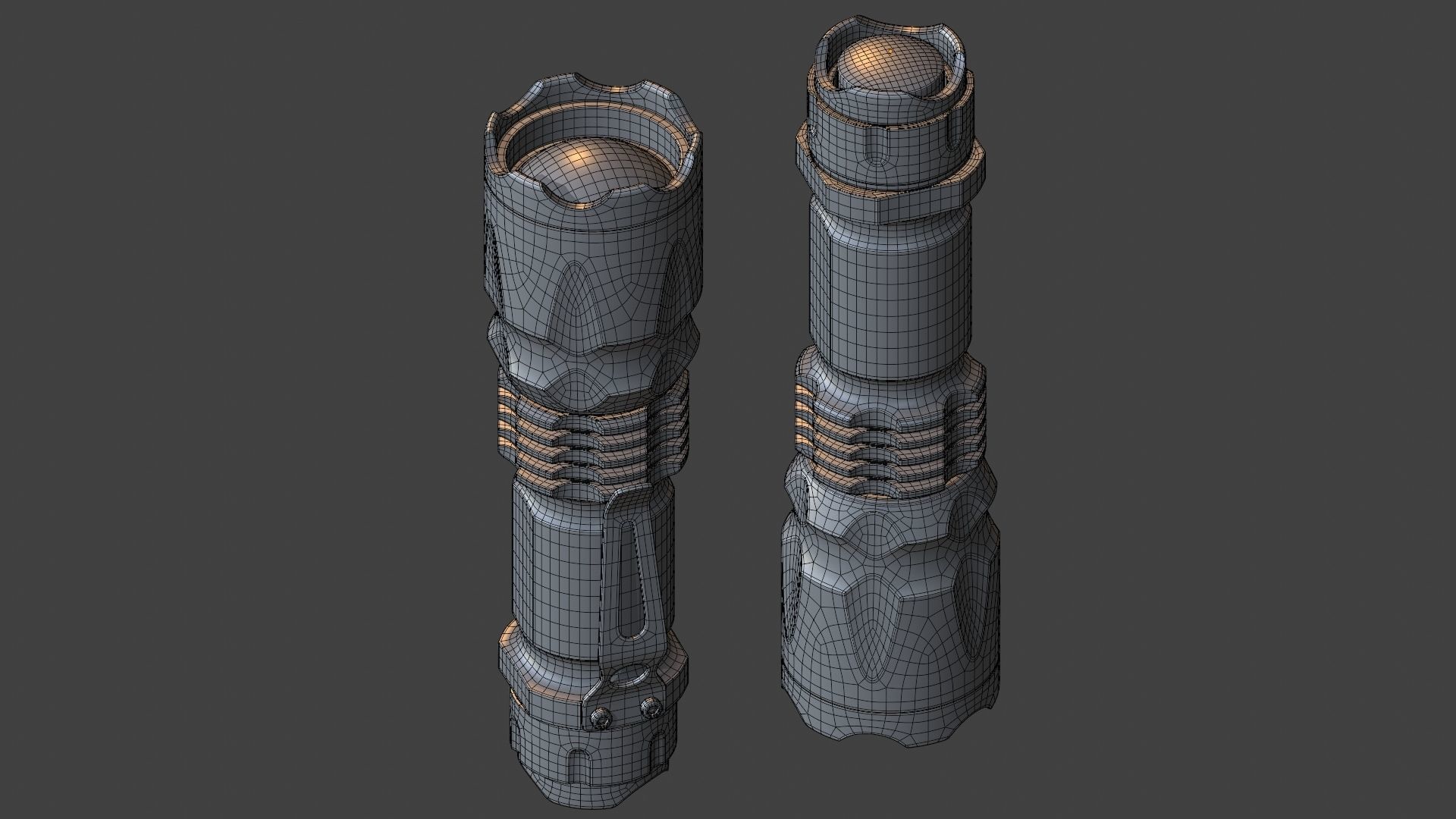 J5 Tactical Flashlight 3D model_8
