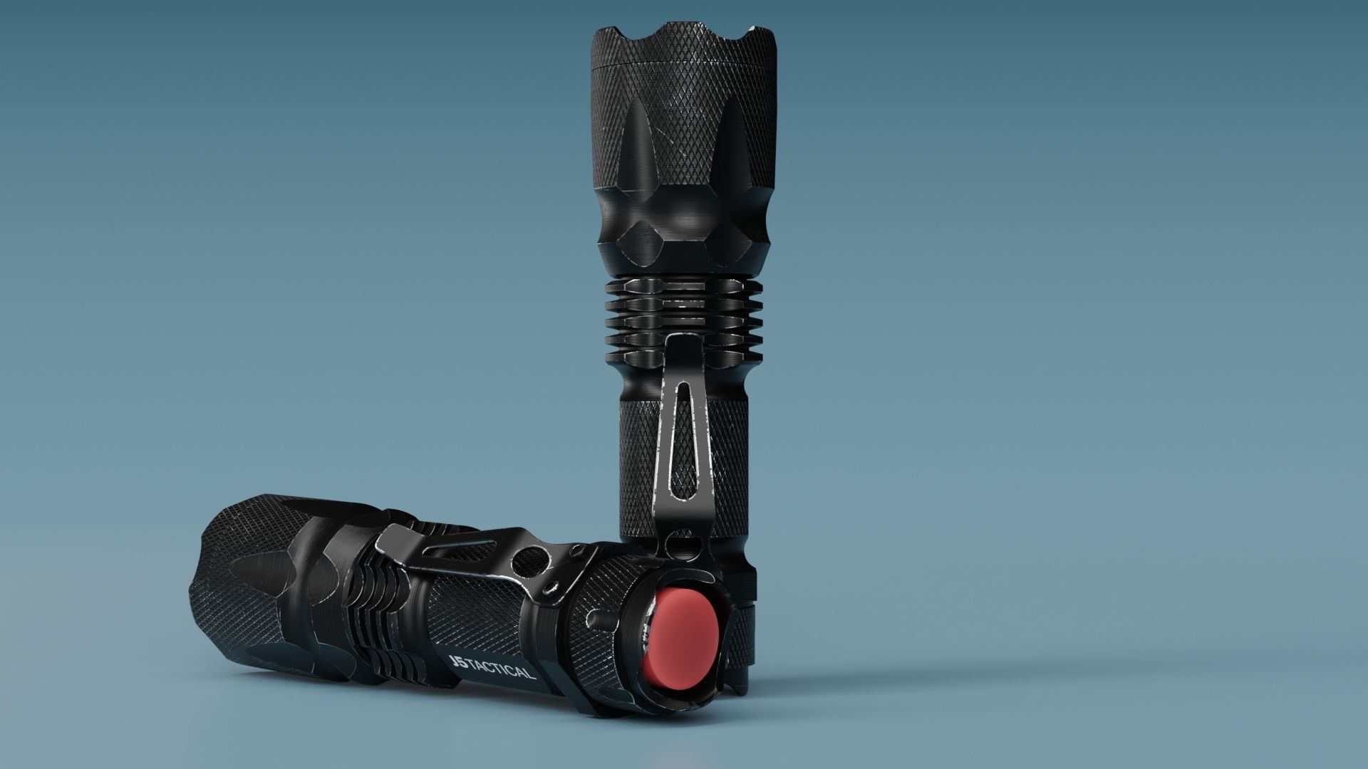 J5 Tactical Flashlight 3D model_2