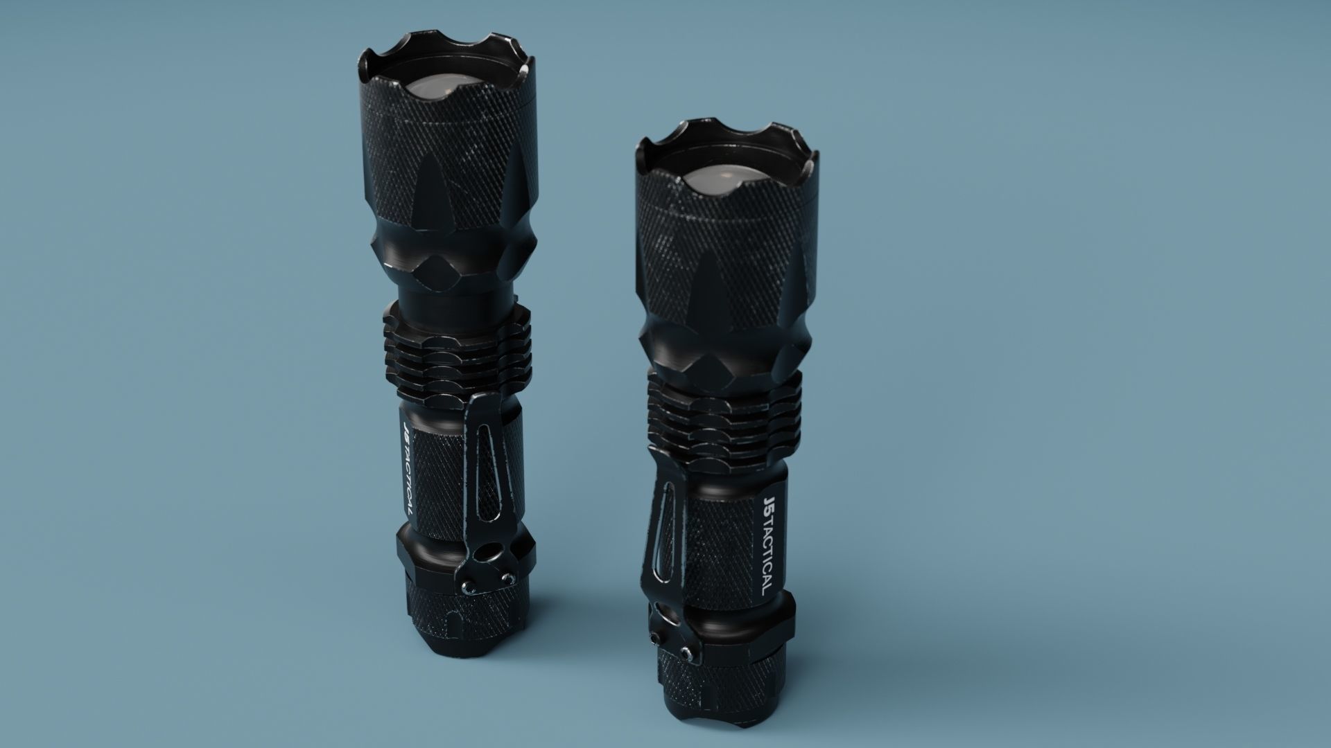 J5 Tactical Flashlight 3D model_5