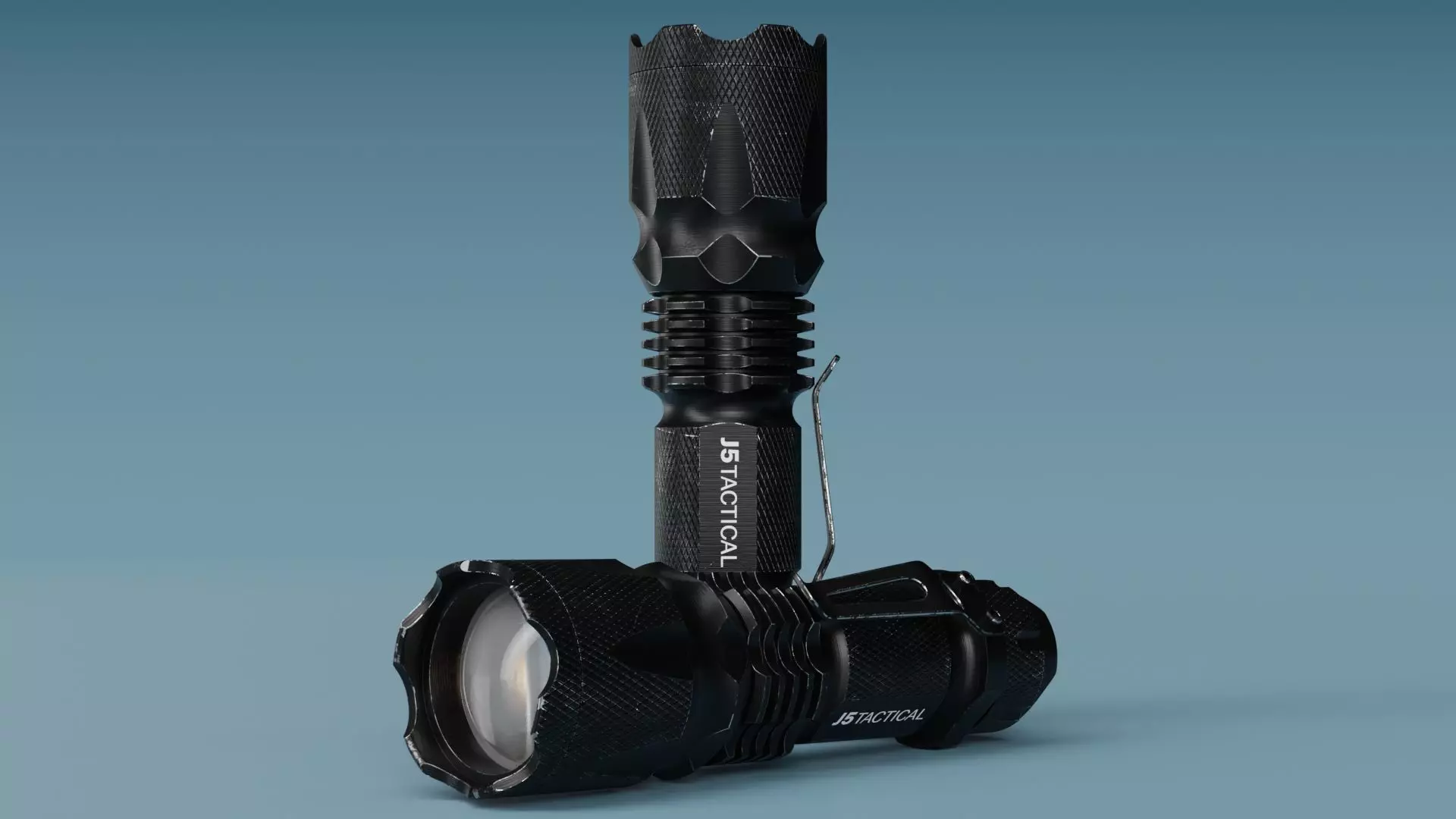 J5 Tactical Flashlight 3D model_0