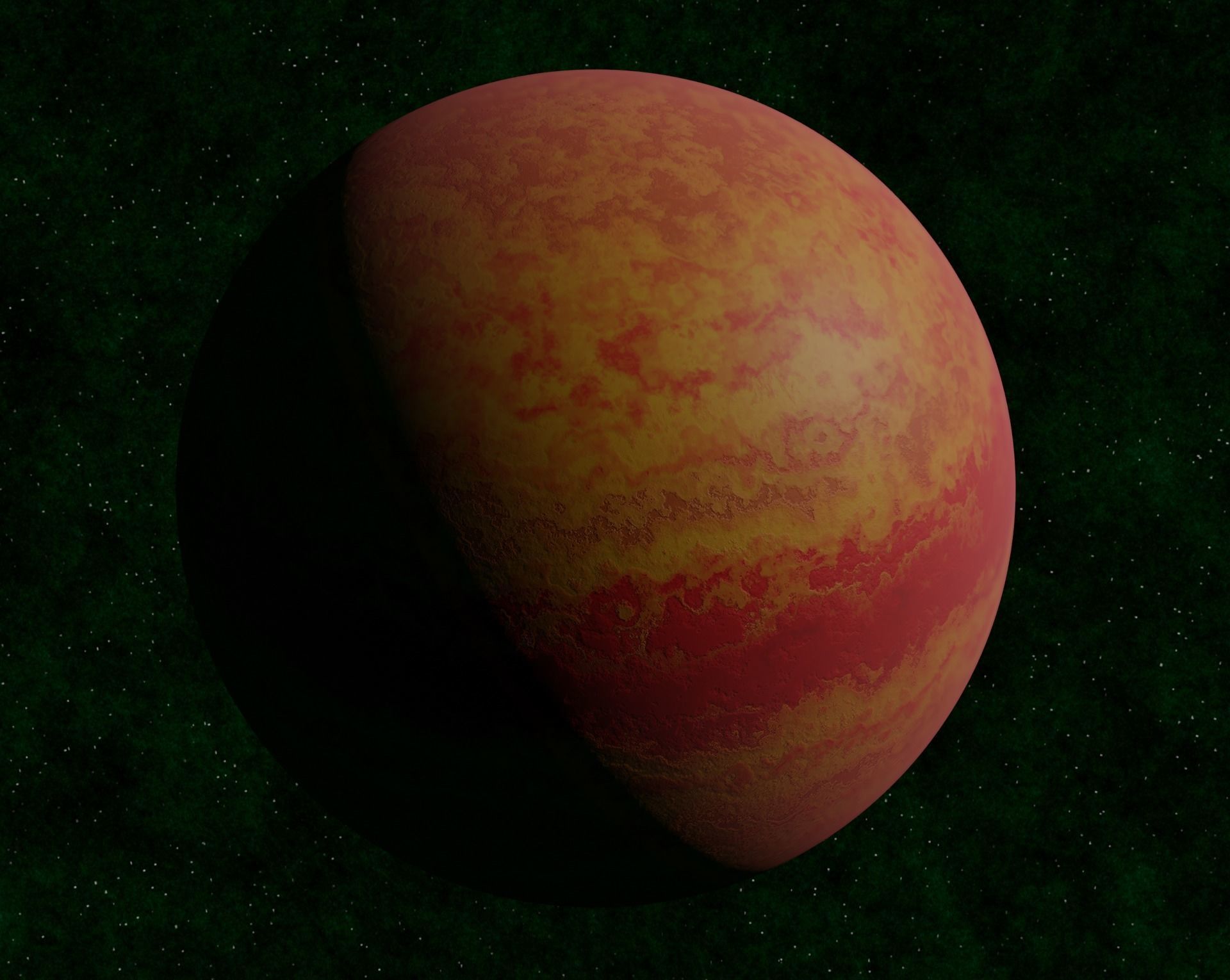 Red gas giant 1 Low-poly 3D model_5