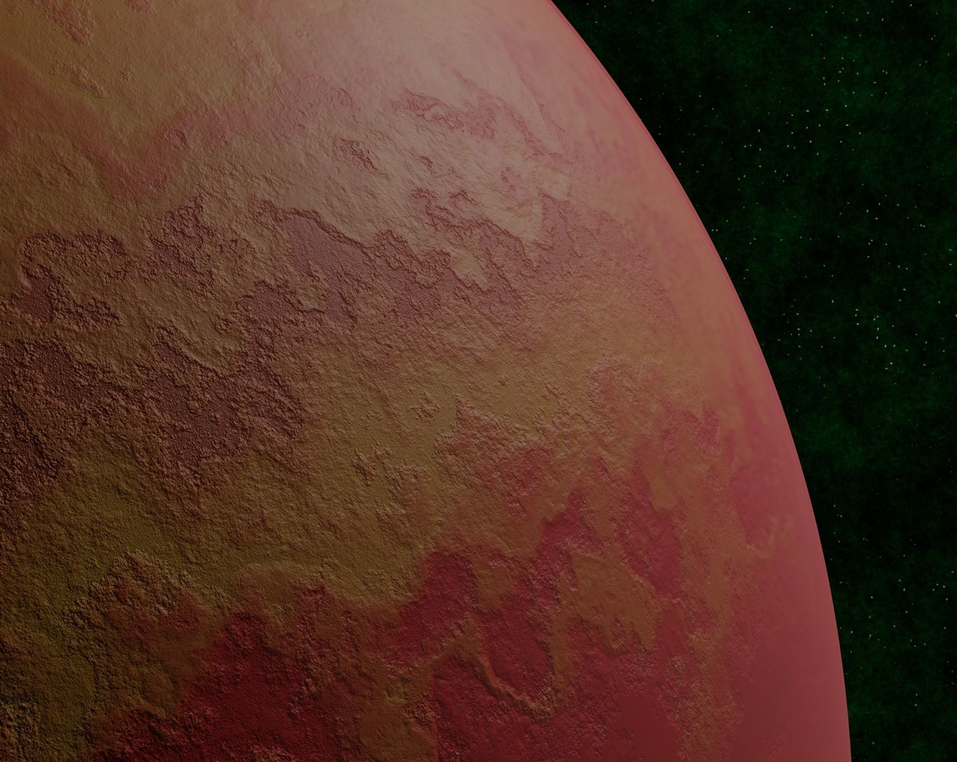 Red gas giant 1 Low-poly 3D model_3