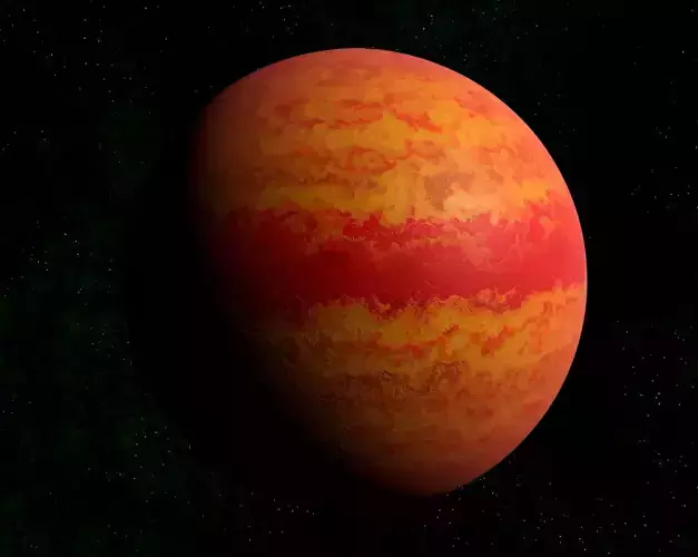 Red gas giant 1 Low-poly 3D model