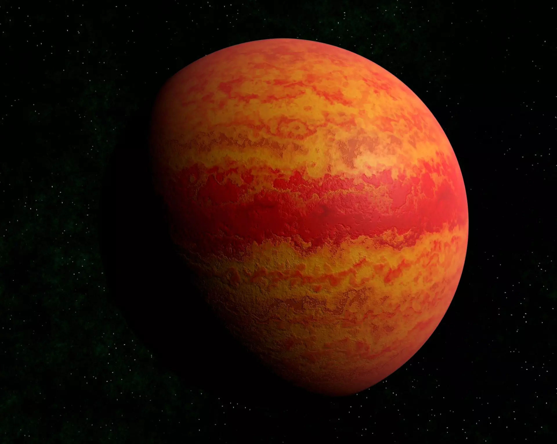 Red gas giant 1 Low-poly 3D model_0