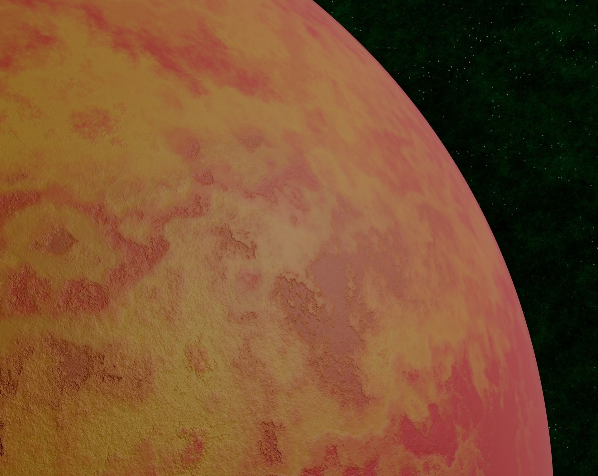 Red gas giant 1 Low-poly 3D model_6