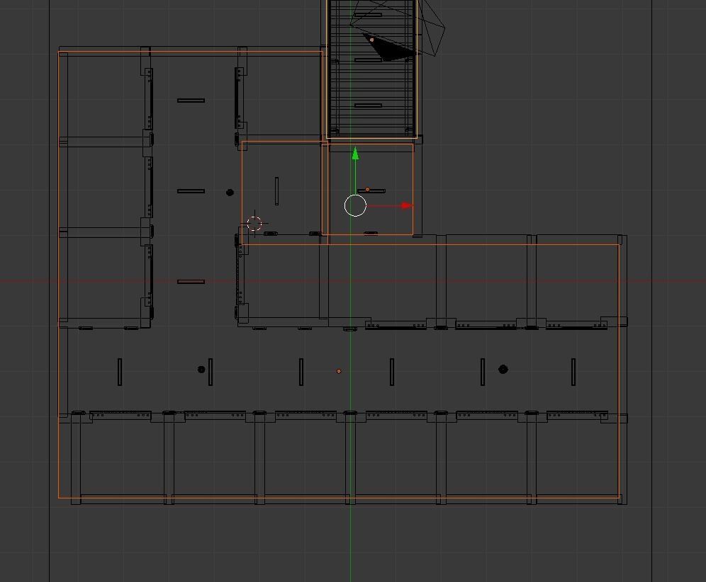 Prison corridor Low-poly 3D model_11
