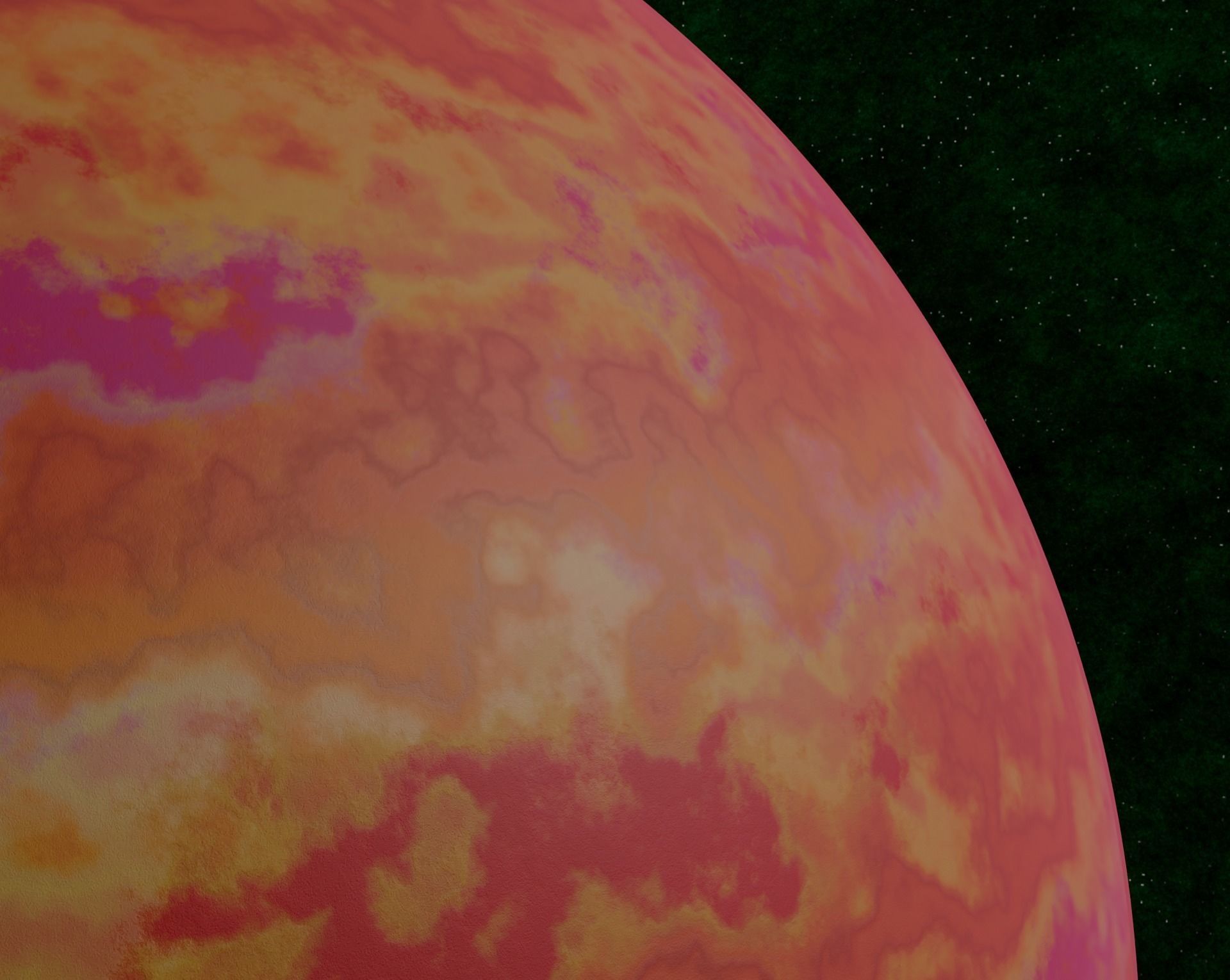 Red gas giant 2 Low-poly 3D model_3