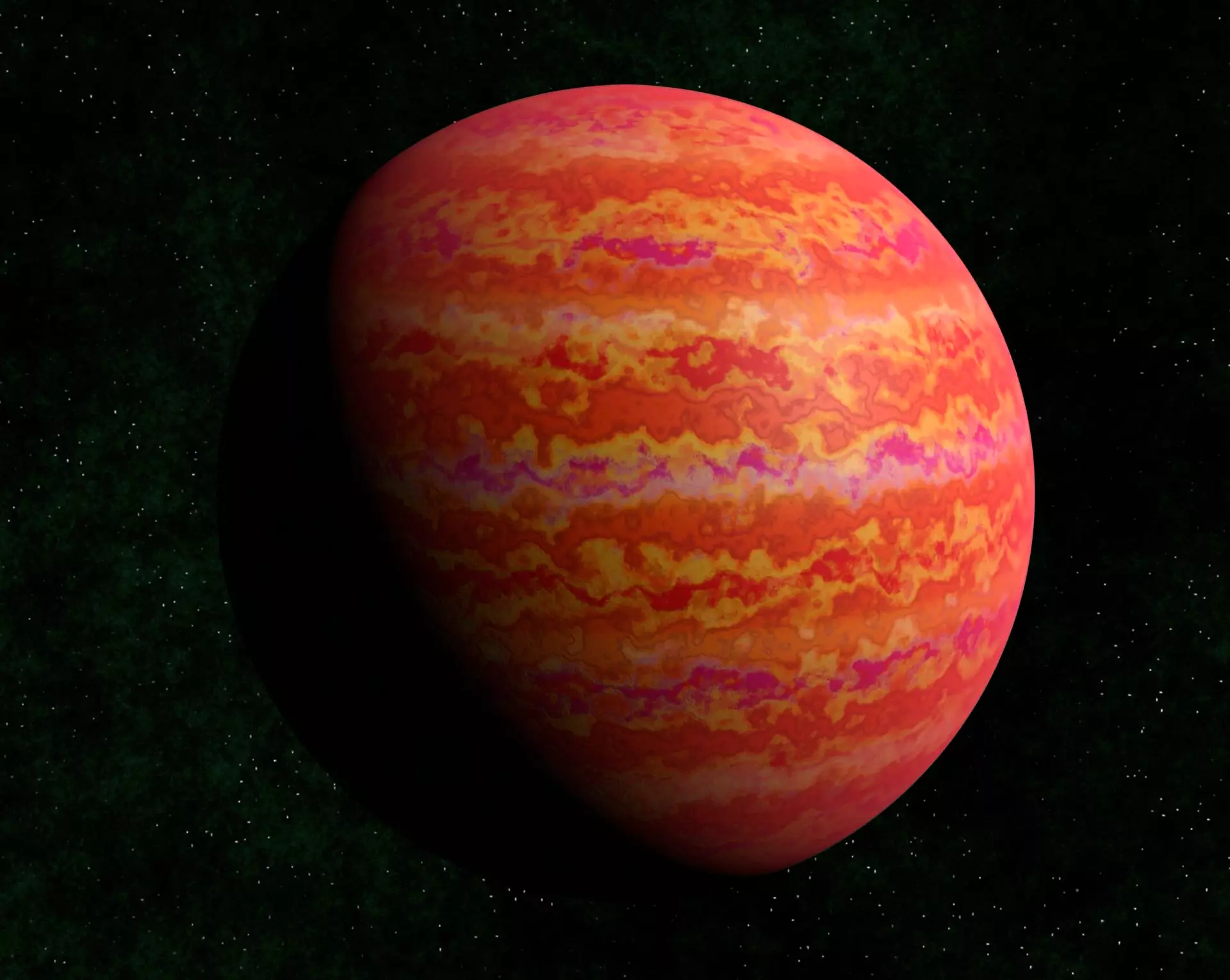 Red gas giant 2 Low-poly 3D model_0