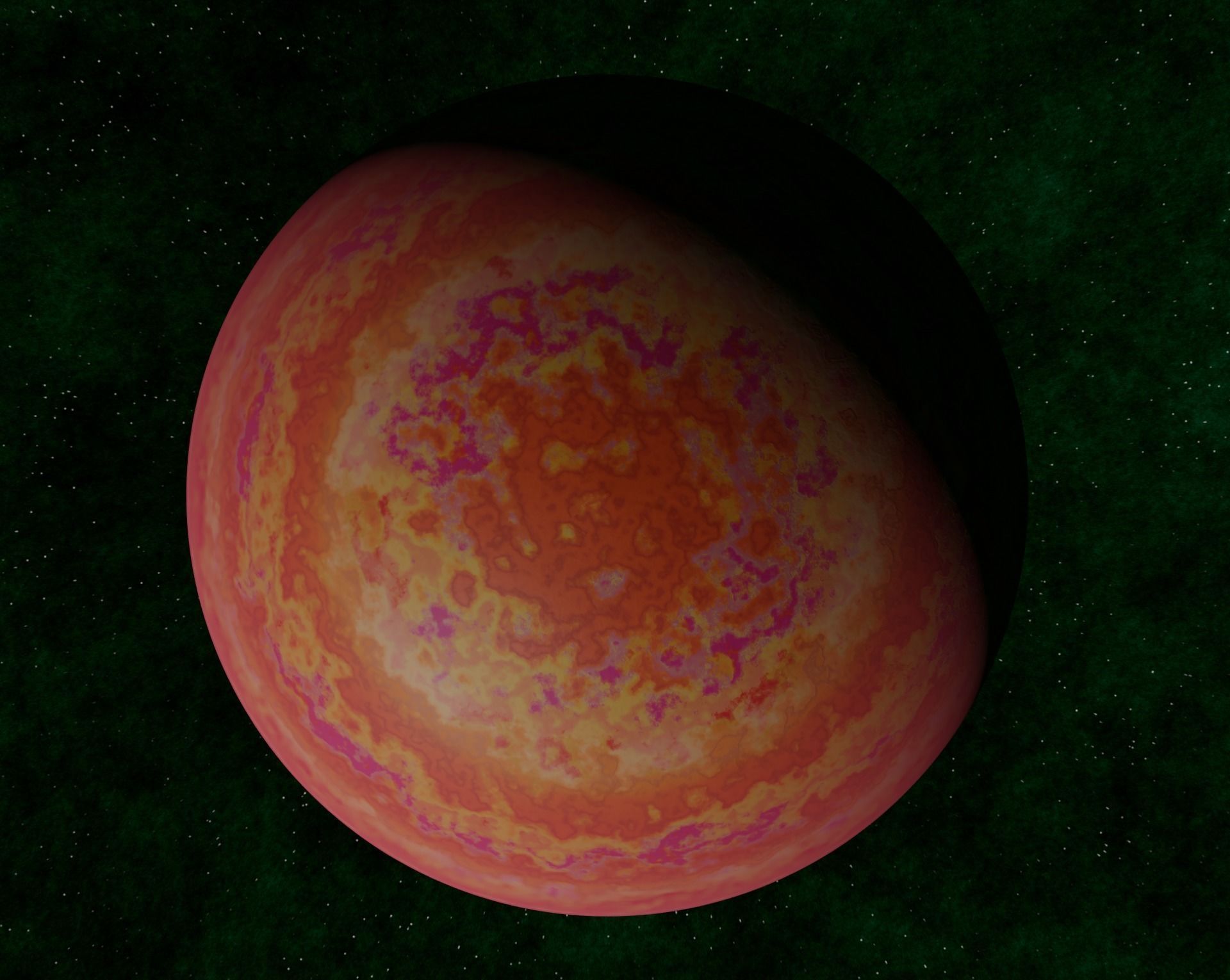 Red gas giant 2 Low-poly 3D model_1