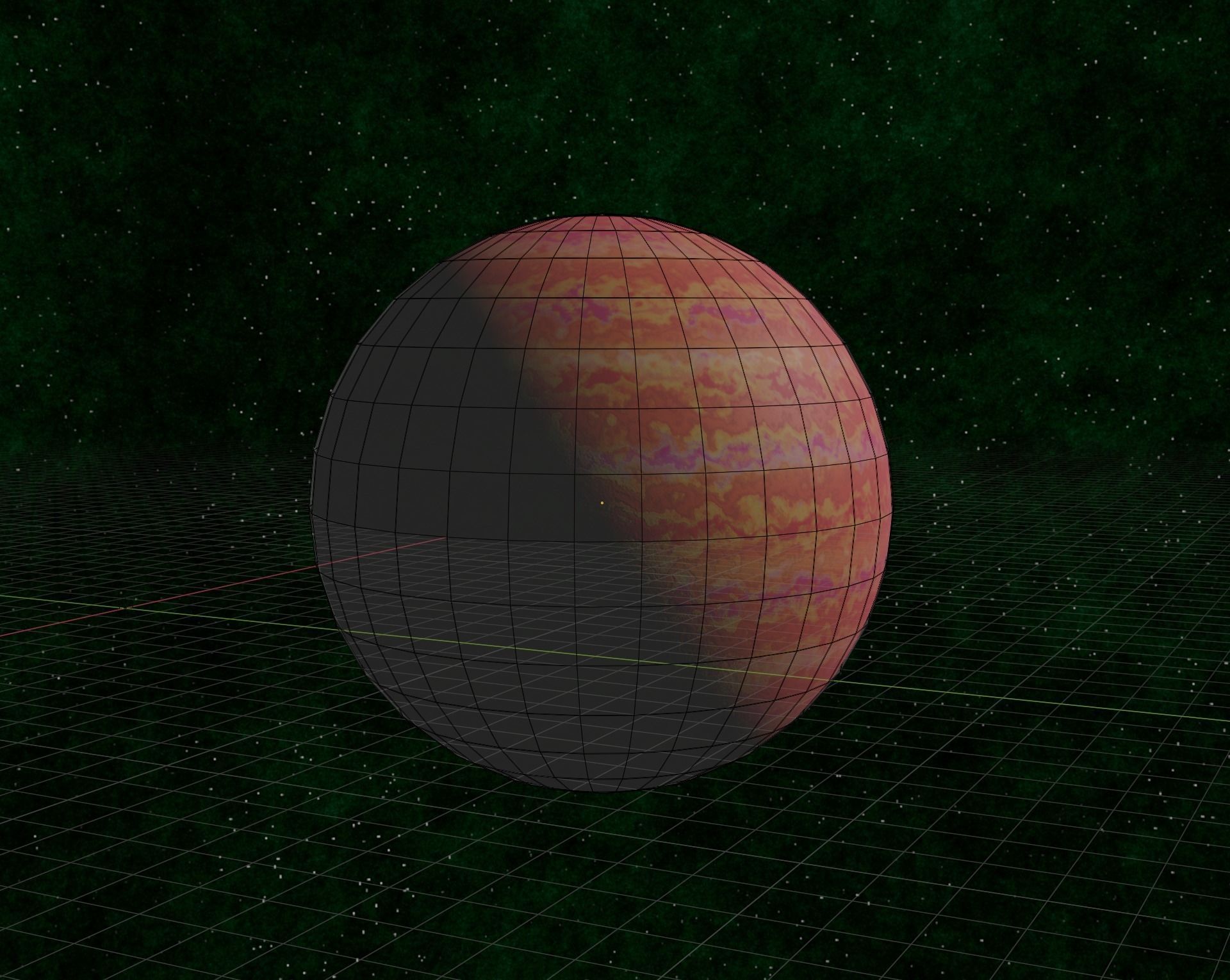 Red gas giant 2 Low-poly 3D model_8