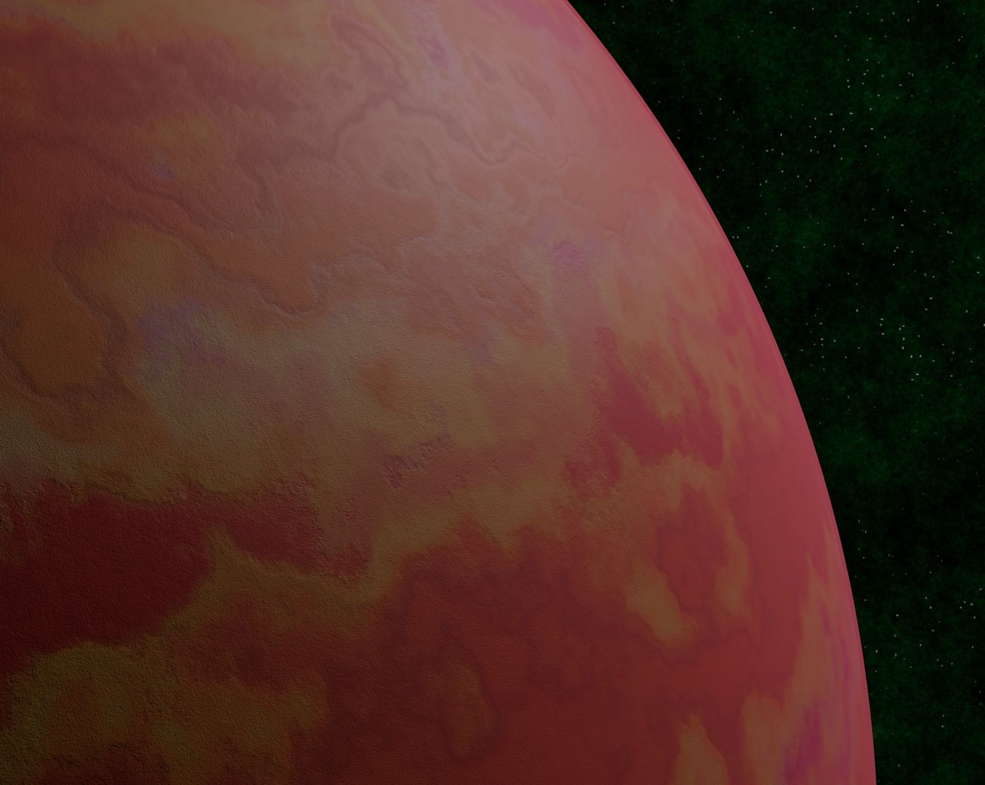 Red gas giant 2 Low-poly 3D model_5