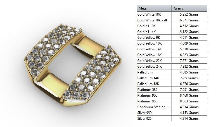 20MM CUBAN LINK CHAIN 3 ROWS DIAMOND BRACELET NECKLACE 3D print model_7