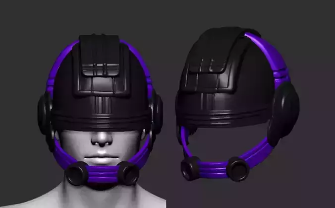 helmet high poly sculpt 3d printable 