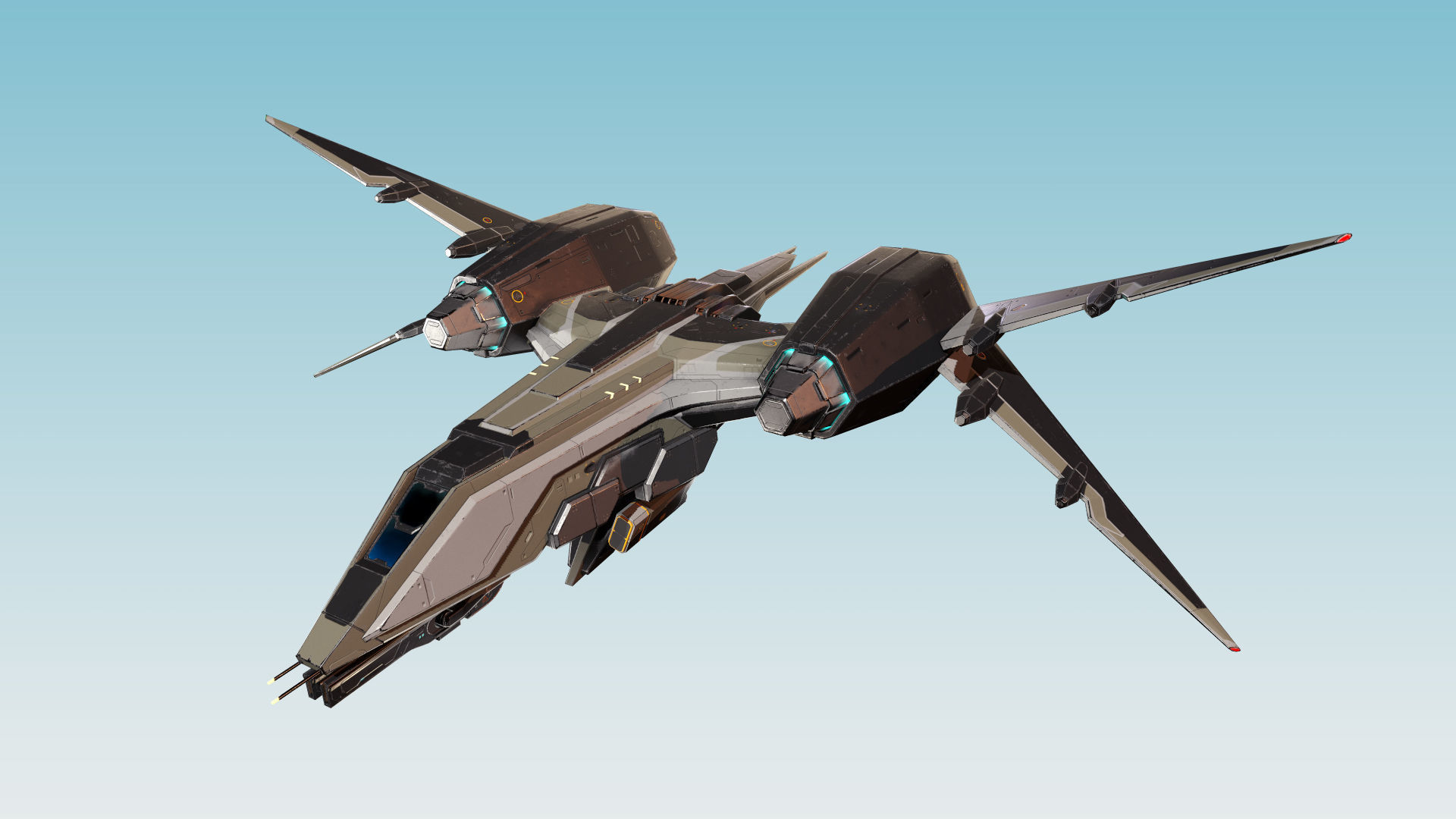 Space Fighter MK 1 Low-poly 3D model_8