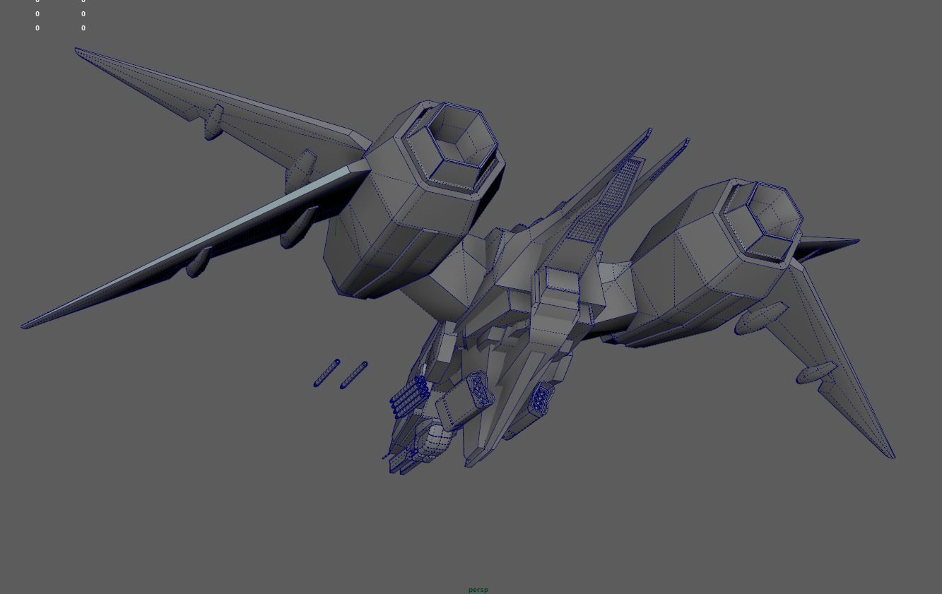 Space Fighter MK 1 Low-poly 3D model_23