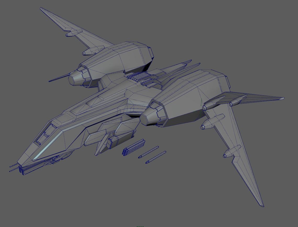 Space Fighter MK 1 Low-poly 3D model_22