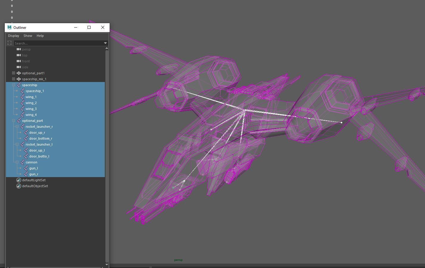 Space Fighter MK 1 Low-poly 3D model_19