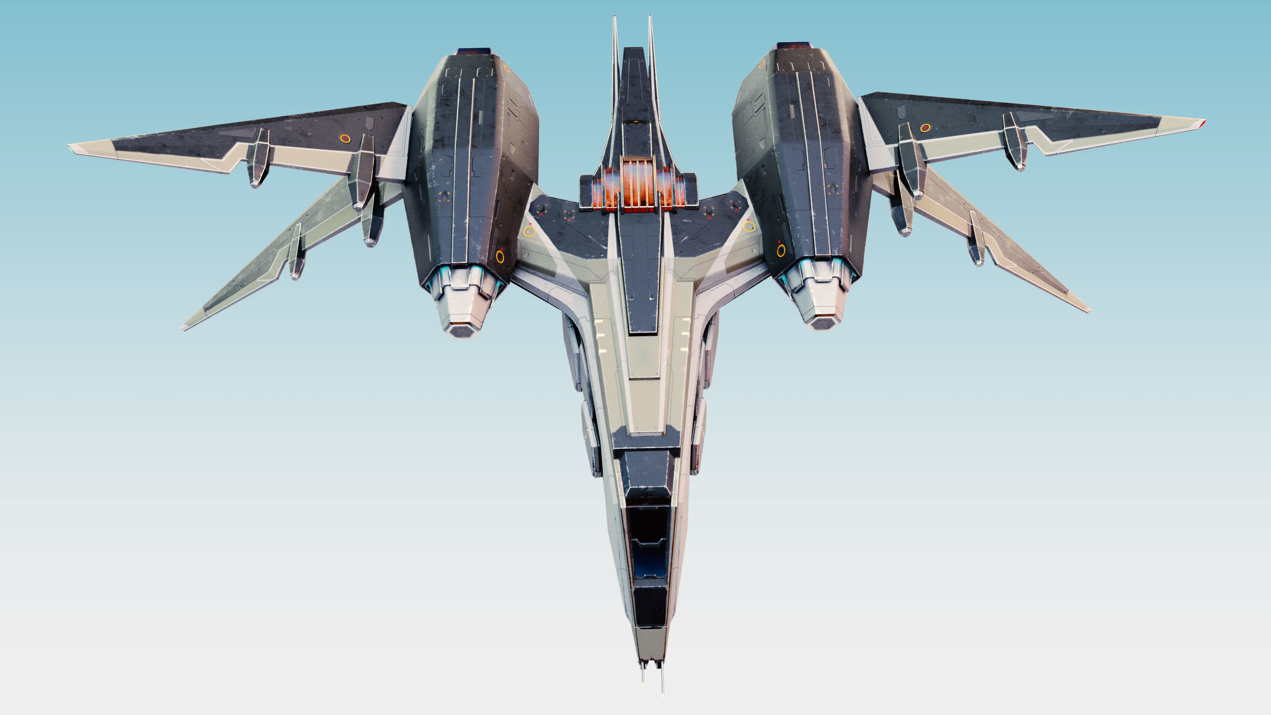 Space Fighter MK 1 Low-poly 3D model_4