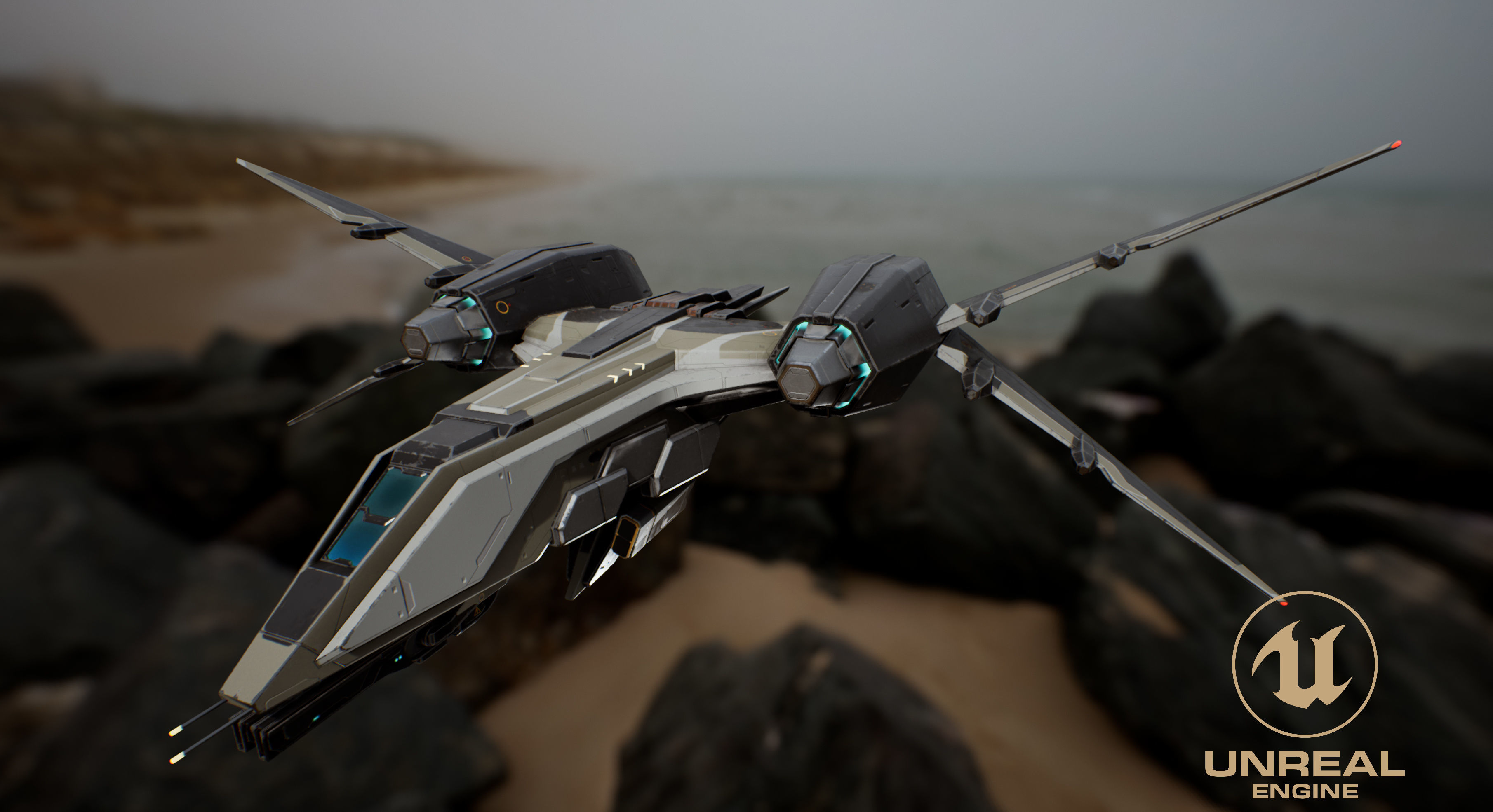 Space Fighter MK 1 Low-poly 3D model_20